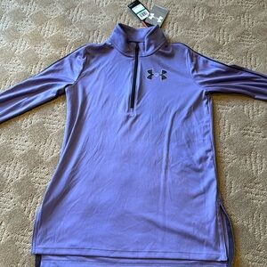 NEW Girls youth large 1/4 zip long sleeve Under Armour